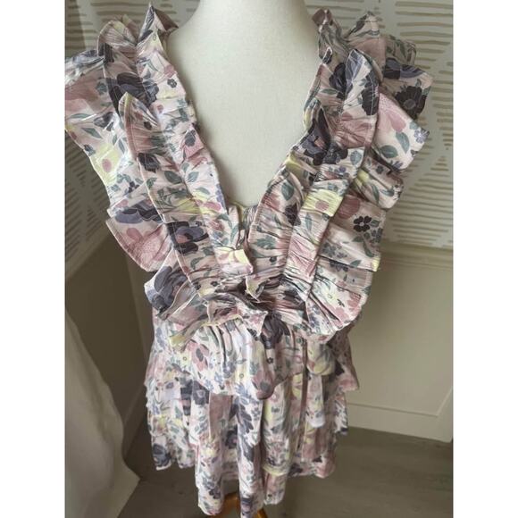 Karlie Women’s Small Floral Vintage Smock Mini Dress - Picture 6 of 10